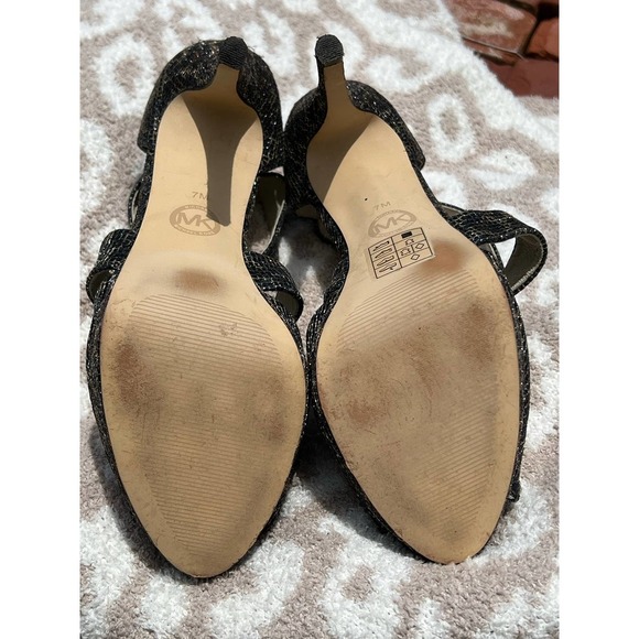 Michael Kors Platform Heels/Sandals/Stiletto Glitter Cheetah -Not For Sale - Picture 8 of 14